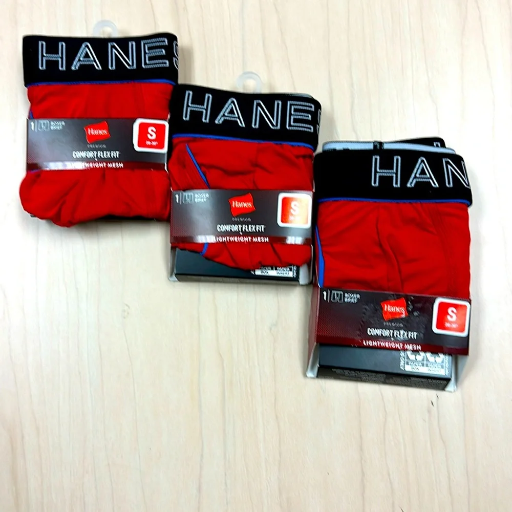 NWT 3-PK Hanes Flex Fit Boxer Briefs S